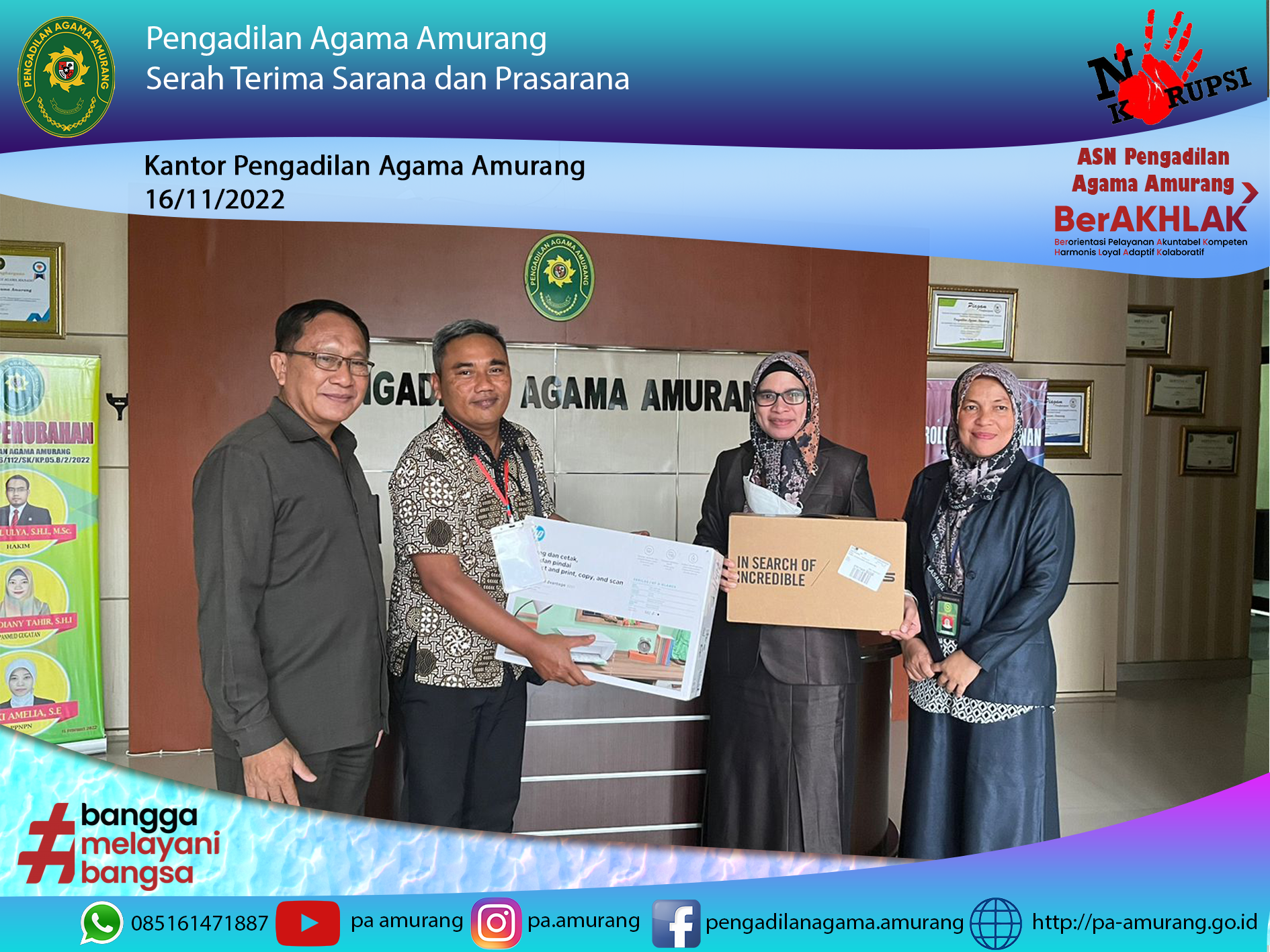 serah terima laptop printer