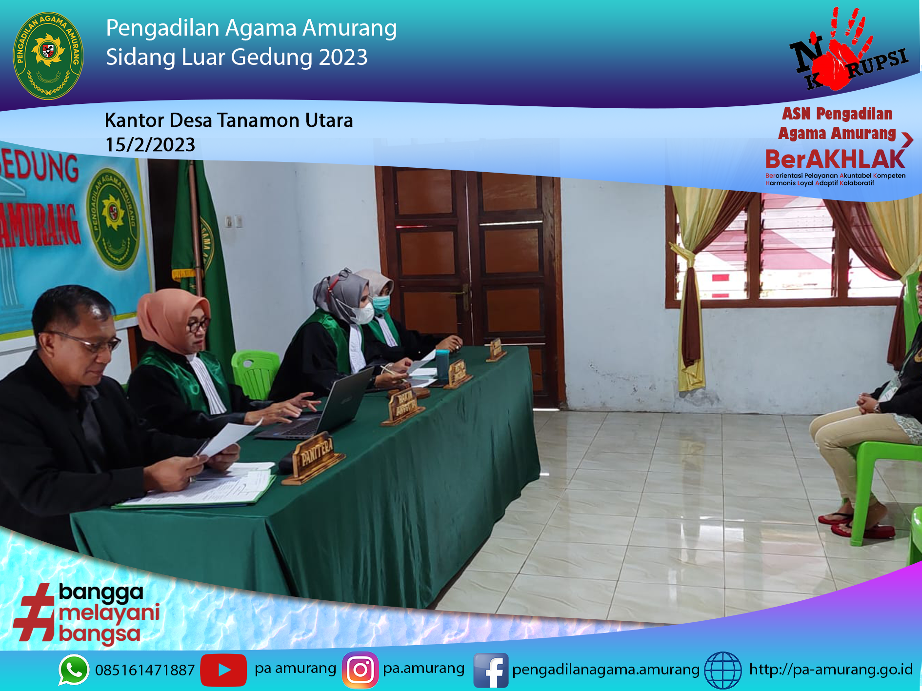 sidang luar gedung kantor desa tanamon utara