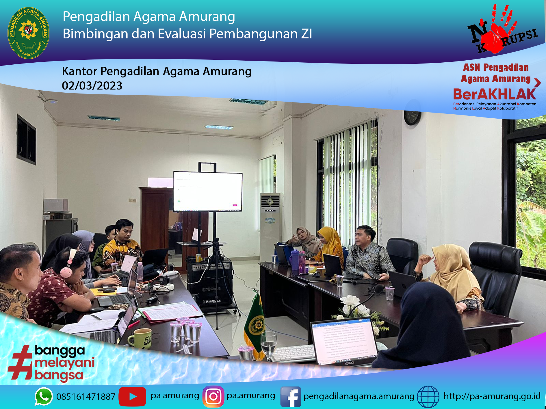 Bimbingan dan Evaluasi Pembangunan ZI 1
