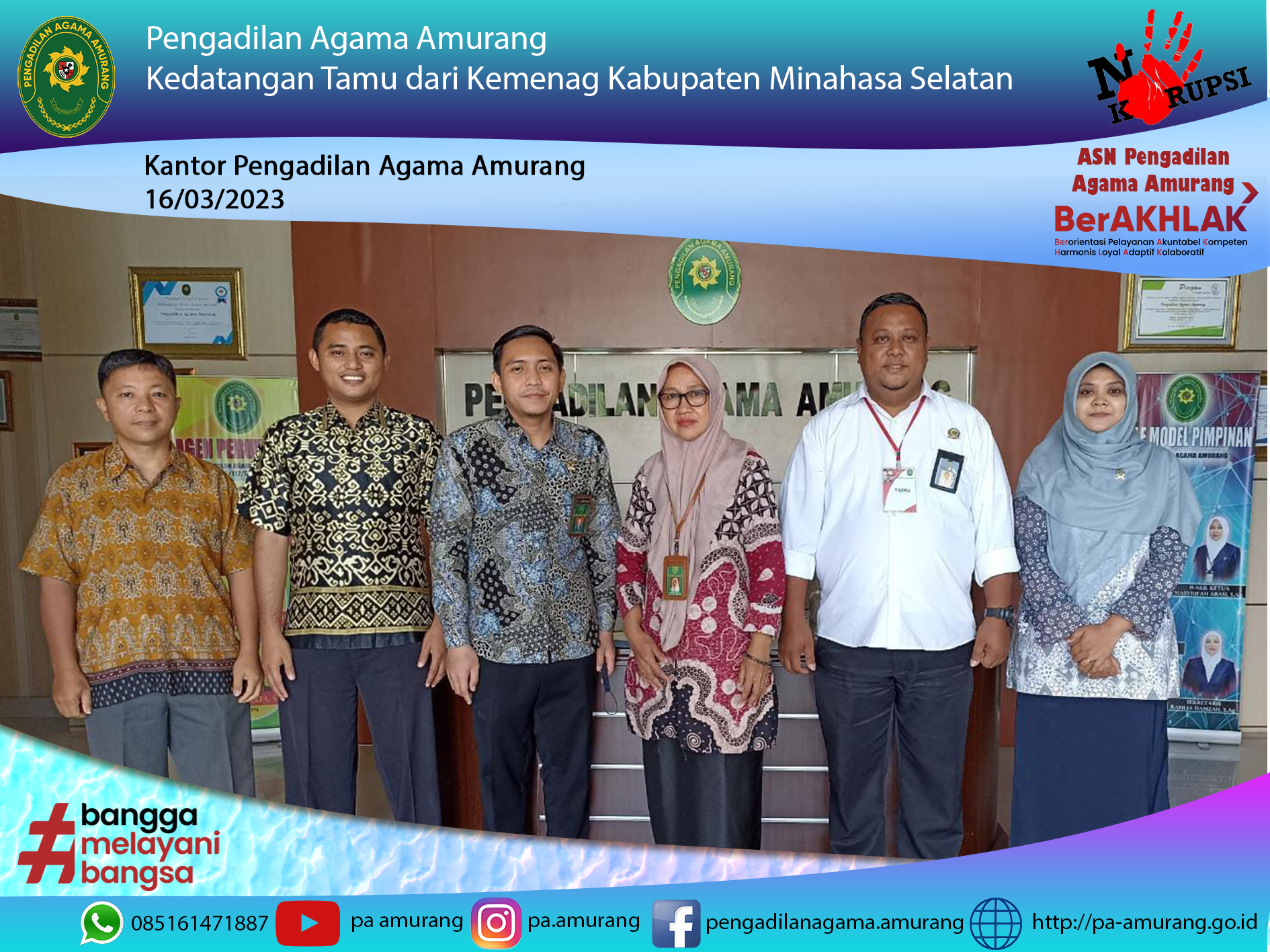 tamu dari Kemenag Kabupaten Minahasa Selatan 1